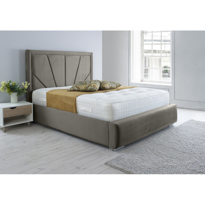 Aindriu Upholstered Bed, Grey, Single (3')