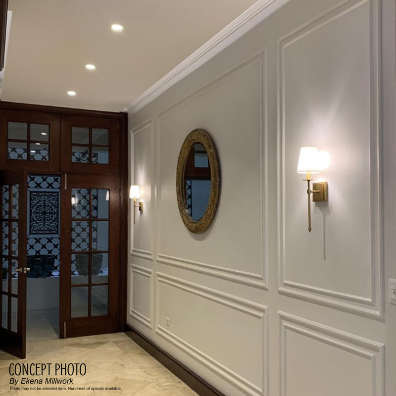 Primed White Polyurethane Fluted Crown Moulding 94.5"
