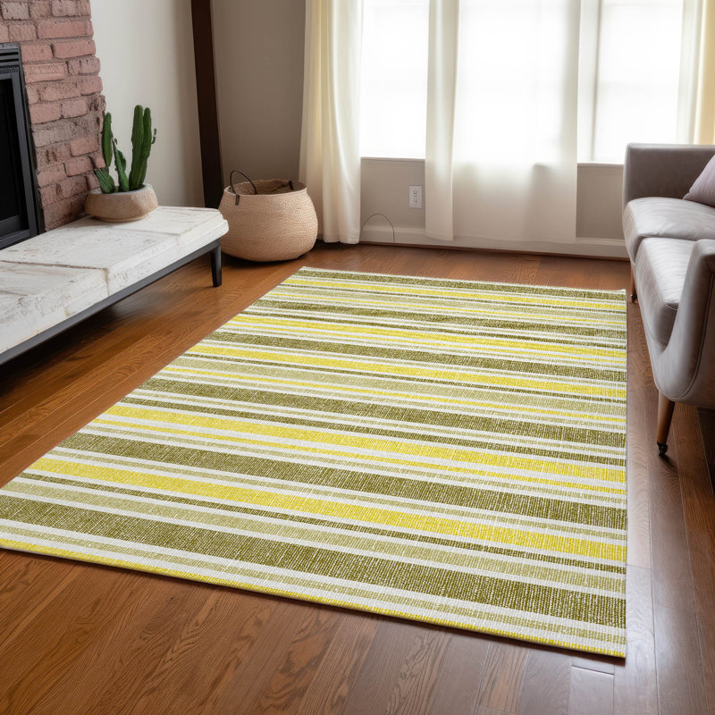 Lovell Washable Striped Indoor / Outdoor Rug, Rectangle 2'6" x 3'10"