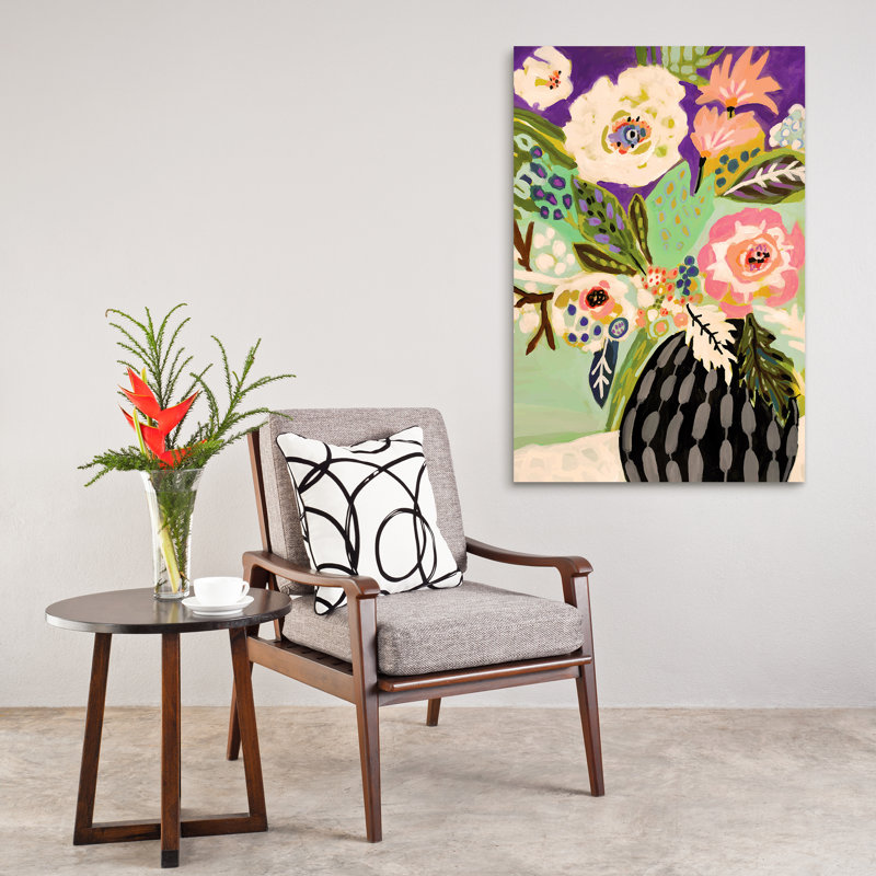 Fleurs fraîches dans un vase II - peinture sans cadre