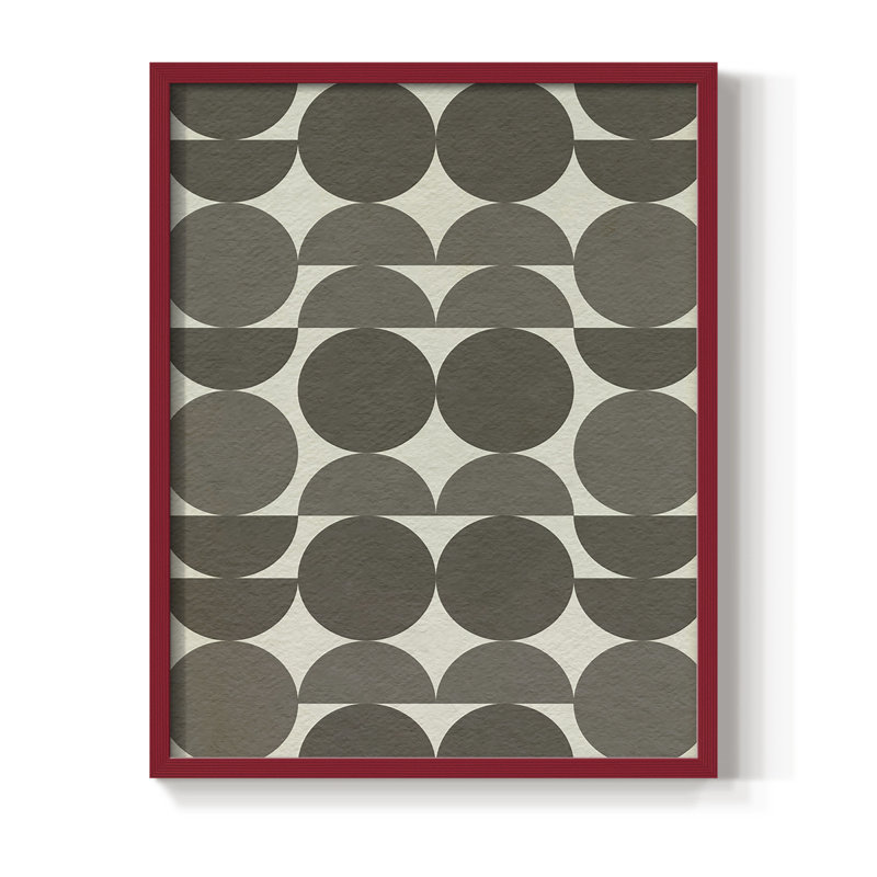 Neutre Subtle Shift II, reproduction encadrée - bois massif, H 11 po x l 9 po, Rouge