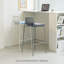 Chaise d'appoint à dossier bas gris (ensemble de 2)-123019994