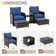 Ensemble de conversation en rotin pour 2 personnes avec repose-pieds Idamarie