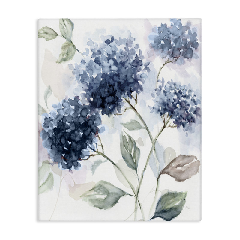 Toile douce hydrangée brise, design par Nan, H 40 po x l 30 po