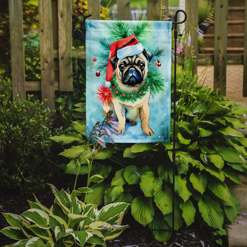 Drapeau de jardin en polyester à 2 faces, H 15,5 po x l 11,25 po