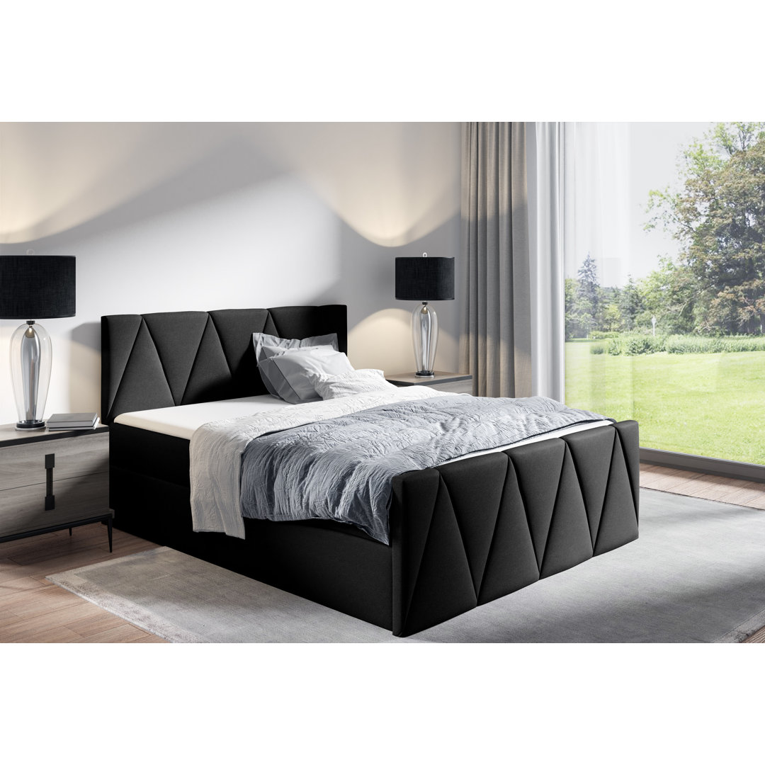 Boxspringbett Meki mit Topper und Bettkasten