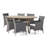 Kendra 6 - Person Acacia Solid Wood Patio Dining Set Oval Table-100236616