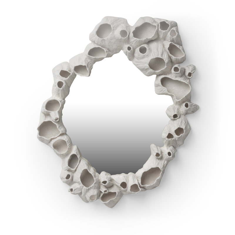 Barnacle Wall Mirror, 29.25" H x 24.5" W, Cream