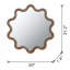 Miroir d'appoint 31 "x 30" en bois avec cadre unique