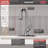 Esque Pull Down Single Handle Kitchen Faucet-20137557