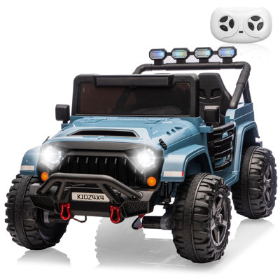 Kids 24V 2-Seater Electric Ride On Car, 4x4 Ride On Truck w/Remote Control, 4-Wheeler Suspension, 3 Speeds, Led Lights, Bluetooth, Ride on Car Toy for Kids Ages 3-8