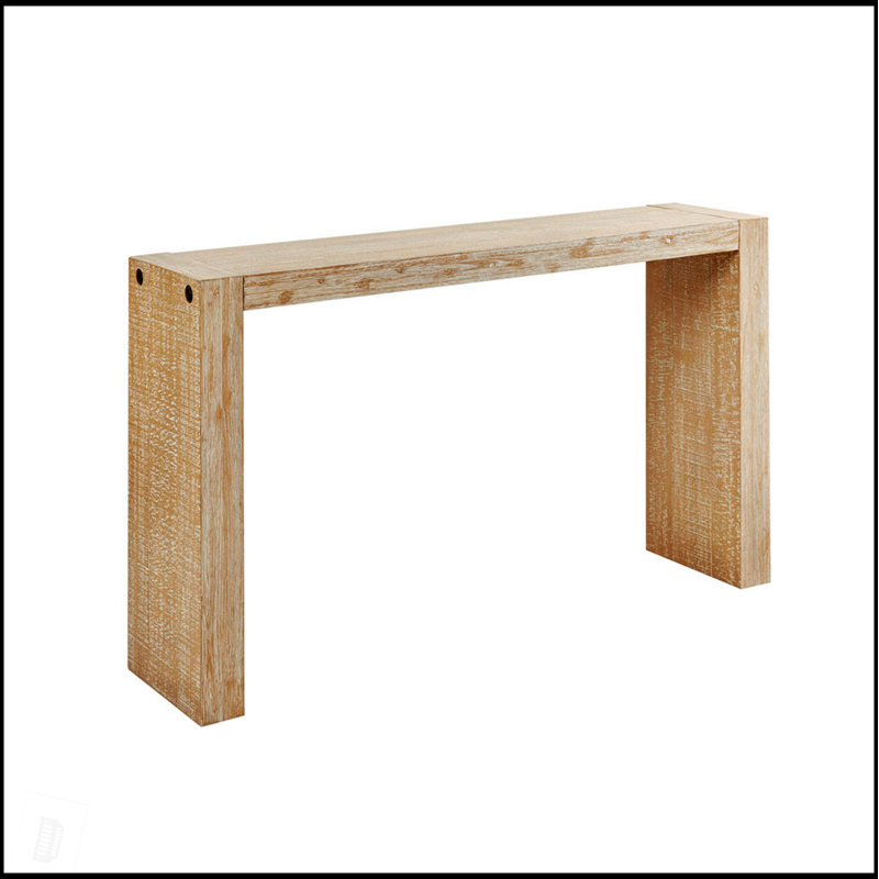 Élégante console en bois récupéré avec une fabrication solide et un grand dégagement, parfaite pour les entrées et les salons.