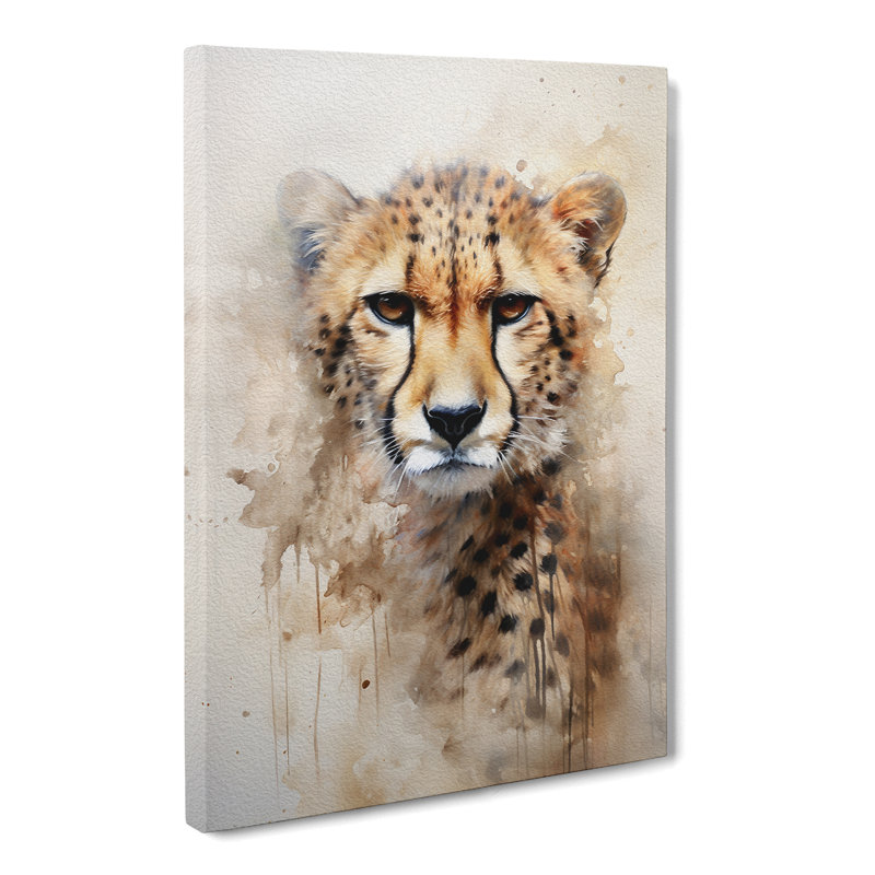 Cheetah Informel - Wrapped Canvas Print, 60cm H x 40cm W x 3cm D