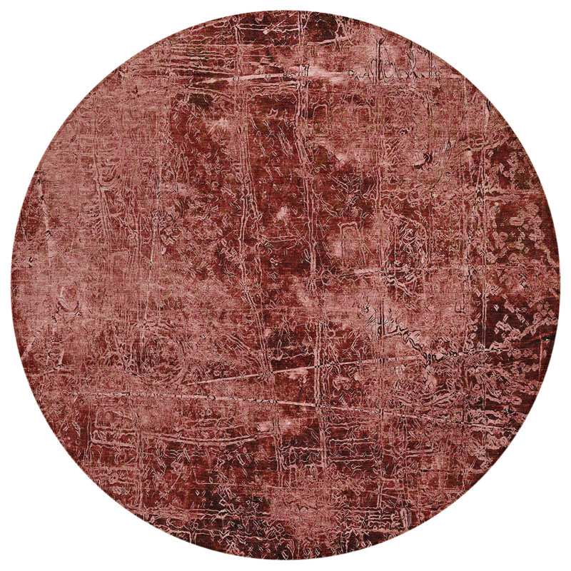 Tapis d'intérieur rond 8 po Merlot