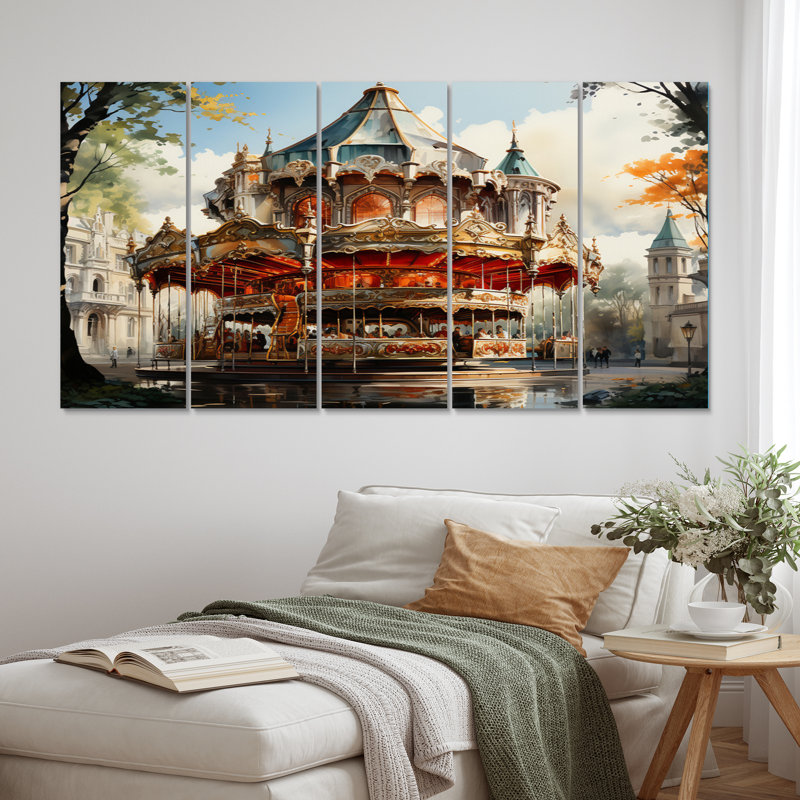 Ensemble de 5 décorations murales 5 carrousel