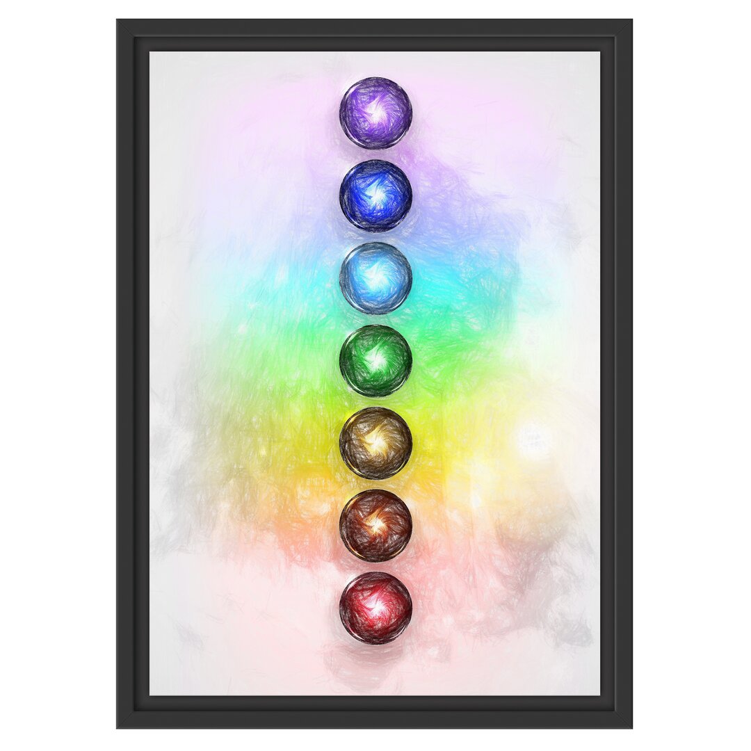 Gerahmtes Wandbild Chakra des Körpers