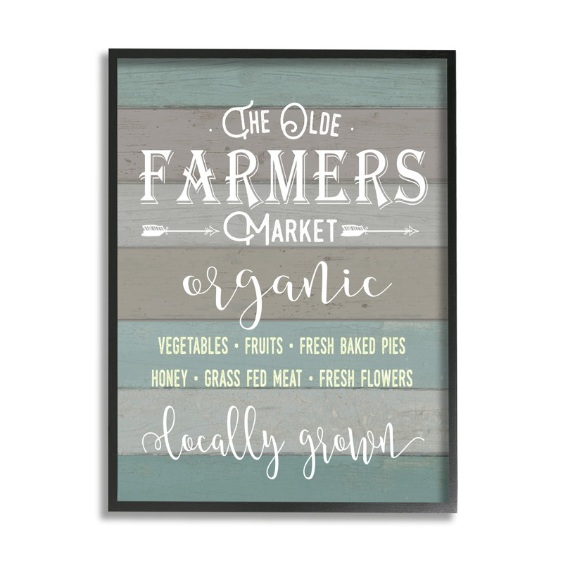 Olde Farmers Market, Giclée encadrée noir minuit, L 24 po x H 30 po