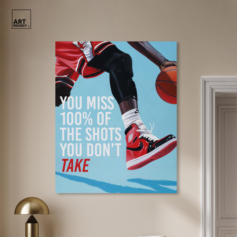 Large Trendy Sneaker Art Canvas in Multicolor