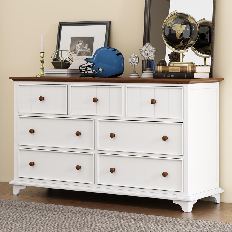 Commode 7 tiroirs, Blanc