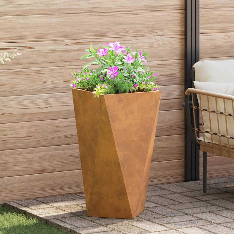 Planter Box, Rusty, 75cm H x 40cm W x 40cm D