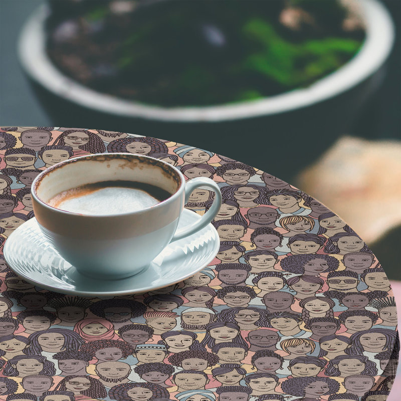 Bungalow Rose Urban Fitted Round Tablecloth Diameter Multicolor, 51.97" Round