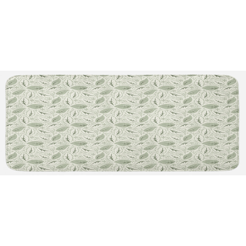 Tapis de cuisine à feuilles
