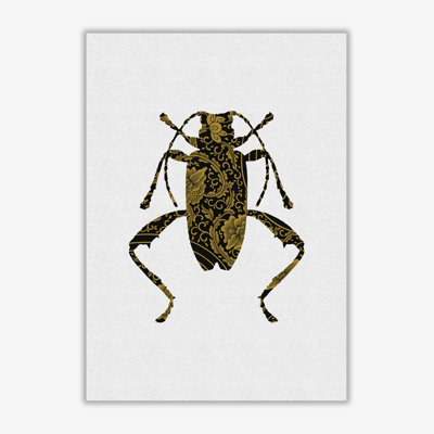 Black And Gold Beetle III - Print