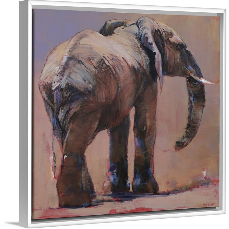 Reproduction d'art sur toile, H 26 po x l 26 po x P 1,75 po, Cadre flottant blanc