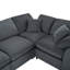Extra Large 7-Seater Modular Sectional Sofa With L-Shape Design, Movable Ottoman, Plush Chenille Fabric, And Solid Pine Wood Frame