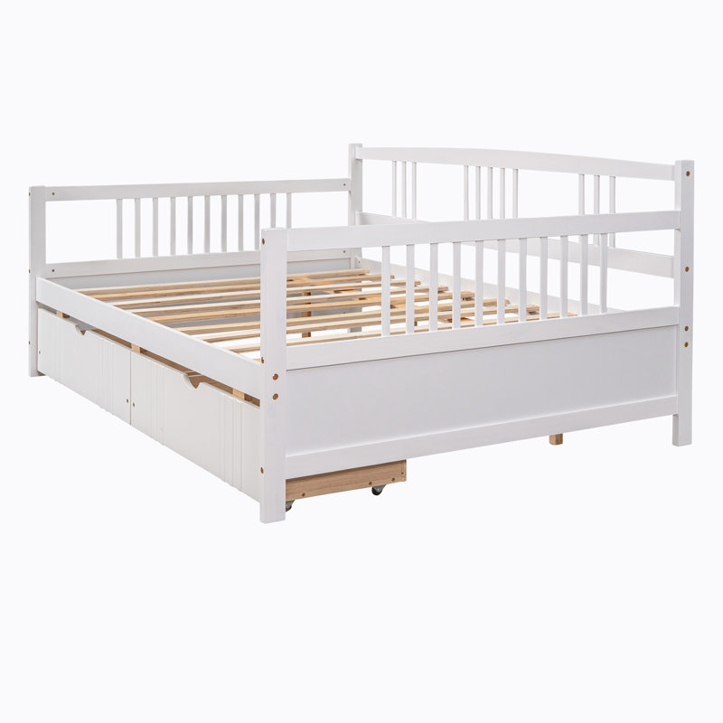 Pine Solid Wood Daybed, White