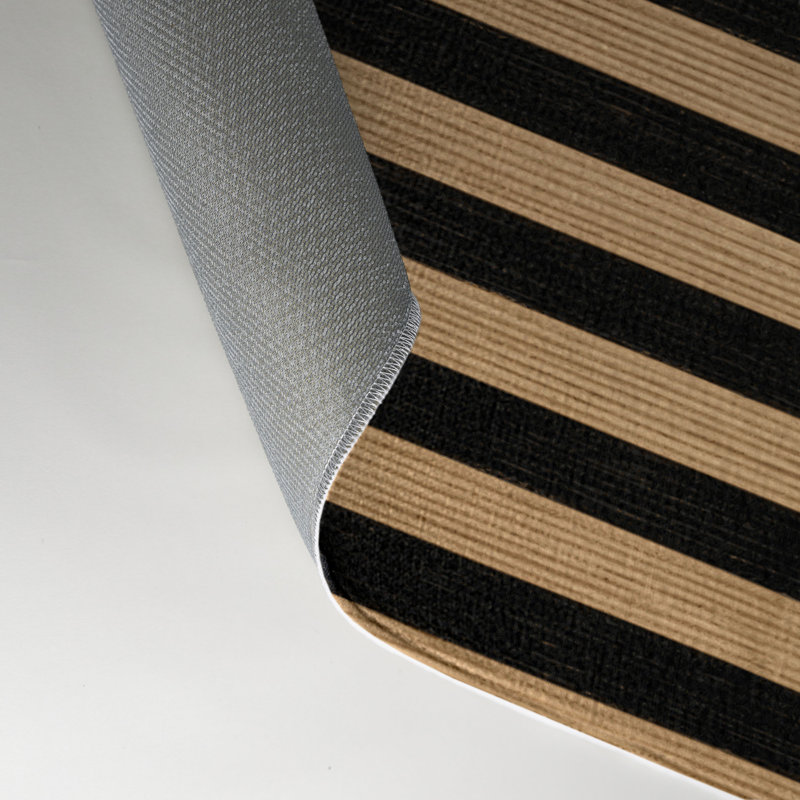 Tapis intérieur / extérieur beige HorizontalStripes, Rectangle 9 pi x 12 pi