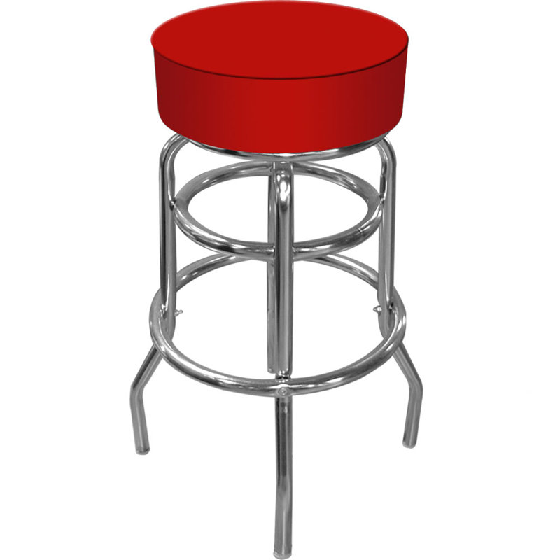 Catawba Swivel Upholstered Counter Stool, Red