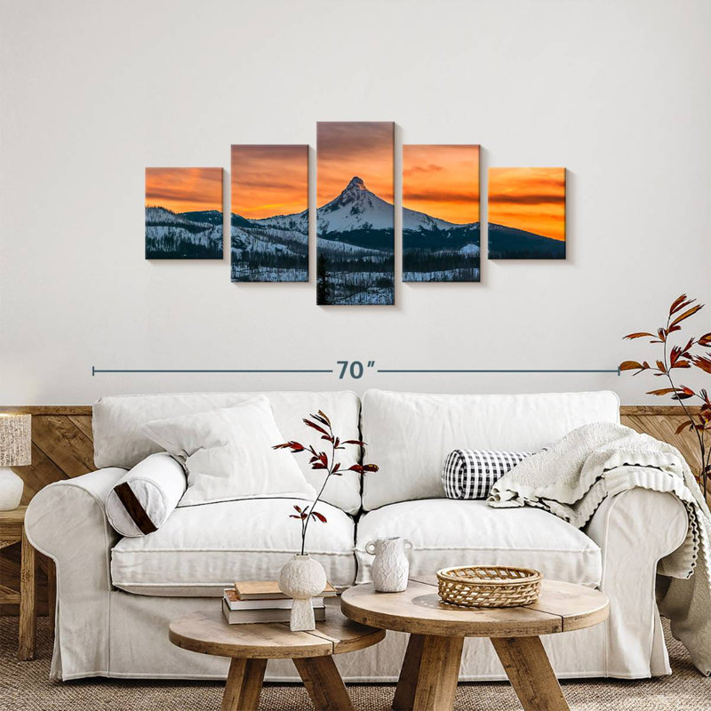 Santiam Pass Sunset Glow, H 24 po x l 55 po