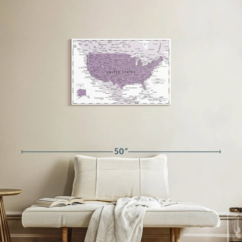 Épinglette mauve mauve Milstead, H 20 po x l 30 po