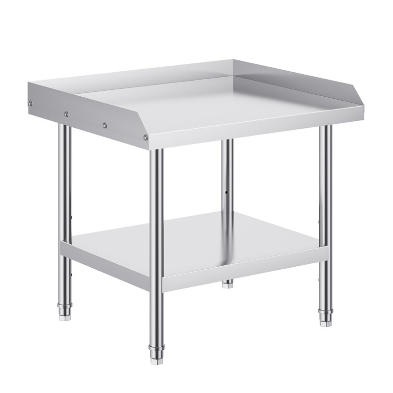 Table de travail en acier inoxydable, 26" H x 28" L