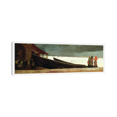 Watching A Storm On The English Coast by Winslow Homer - Panoramic Painting on Canvas