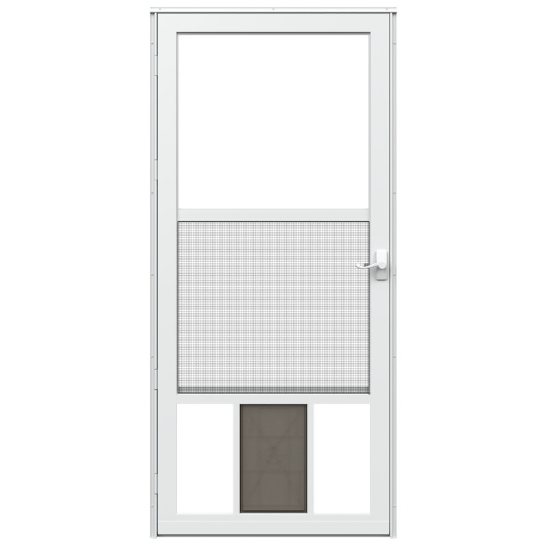 Porte de tempête avec poignée 25 Series Pet Fullview, Blanc, H 81 po x l 34 po x P 2,25 po