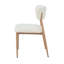 Boucle Upholstered Metal Side Chair in Beige-287061463