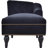 Ezia 58" Velvet Armless Sofa Chaise with Nailhead Trim & Solid Wood Legs