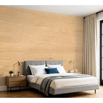 Wall Mural Peel and Stick Wallpaper Light wooden boards natural wood surface Self-Adhesive Removable Contact Paper Wall Decor for Living Room Bedroom 100"H x 144"W