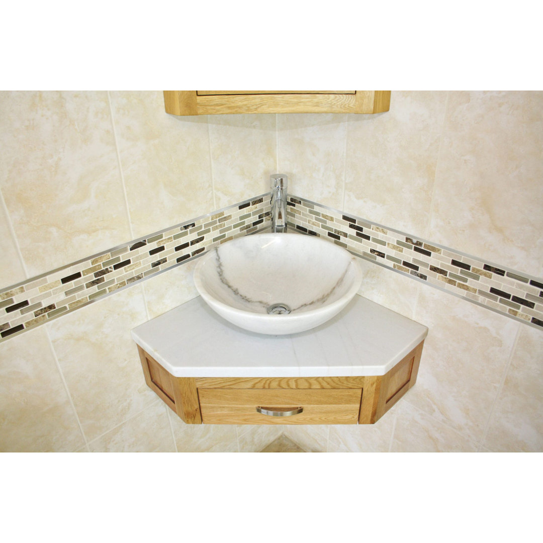 Couch Compact Solid Oak 550mm Single Vanity Unit