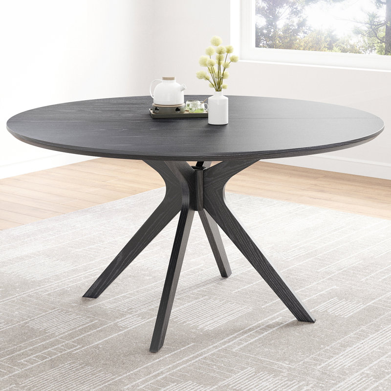Table ronde en bois 47,2 po Crossroads, Noir