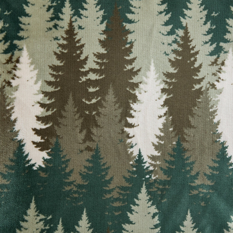 Jeté réversible imprimé Eddie Bauer, Stepped Pines Green