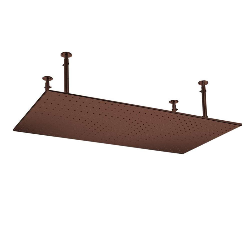 Rectangular LED Shower Head with Remote Control – Ceiling Mount - Light Oil Rubbed Bronze