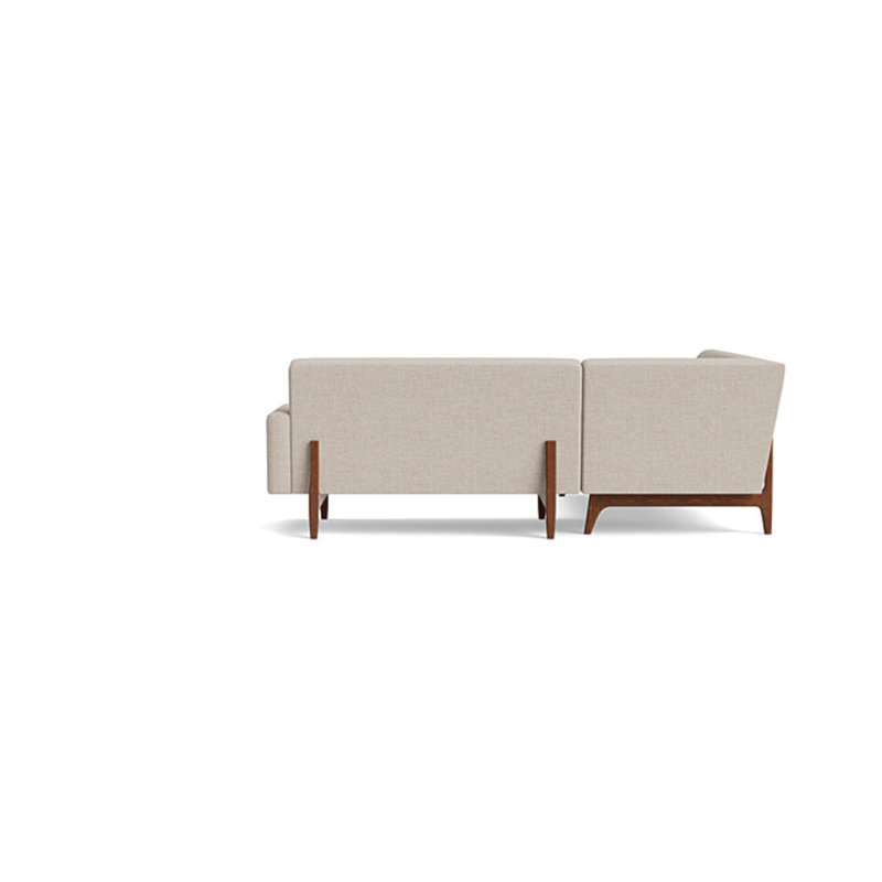 Tyler Sectional With Bumper (95" X 95"), Performance Weave - Natural, Left Hand Facing