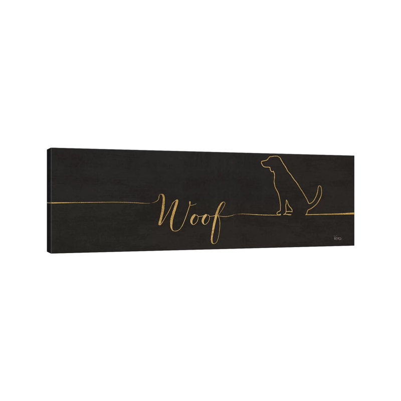 Underlined Dogs IV Black by Veronique Charron - Wrapped Canvas Panoramic Print, 40.64cm H x 121.92cm W x 1.91cm D