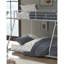 Lit simple superposé au dessus d'un lit double en métal de style contemporain avec finition argentée et échelle en angle-1899140429
