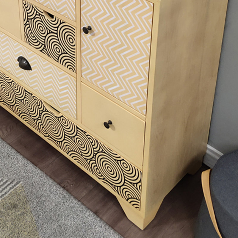 Armoire de rangement élégante à motif géométrique