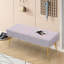 Repose-pieds rembourré en velours avec repose-pieds en velours et repose-pieds en métal doré pour chambre à coucher-91375989