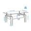 Table basse rectangulaire en verre noir Table basse rectangulaire moderne pour centre de mobilier de salon (y compris la table basse, sans les chaises)-338765760-467314498